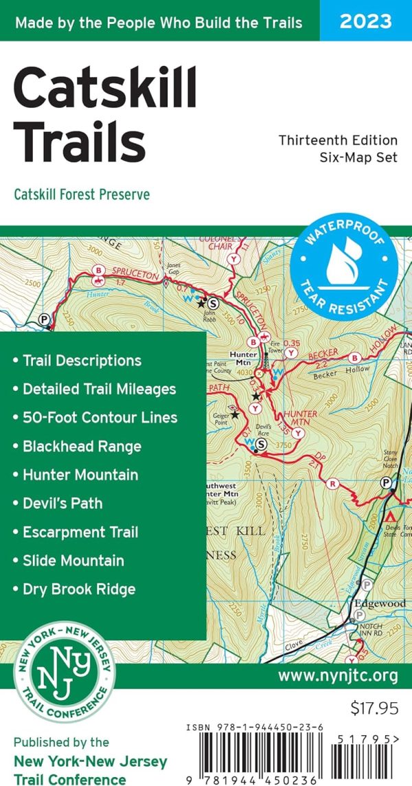 Catskill Trails Map, 2023: Catskill Forest Preserve