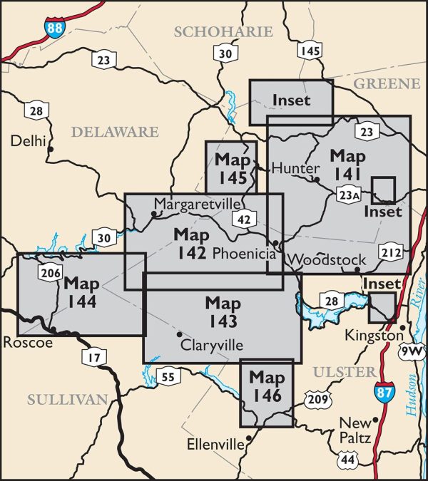 Catskill Trails Map, 2023: Catskill Forest Preserve - Image 3